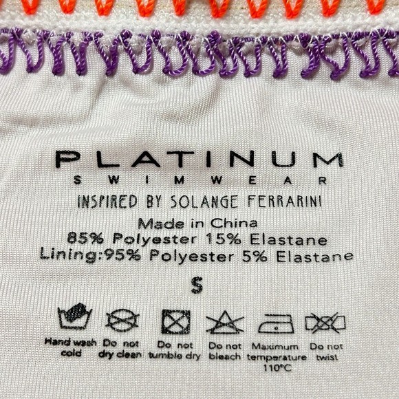 PilyQ PQ Teaberry Crochet Trim Scoop Swim Bikini Bottom Size S NWT - Picture 9 of 9